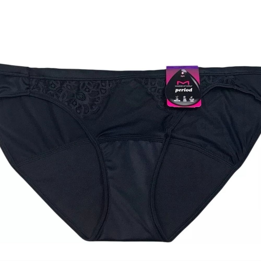 Maidenform Period Bikini Panties- Black